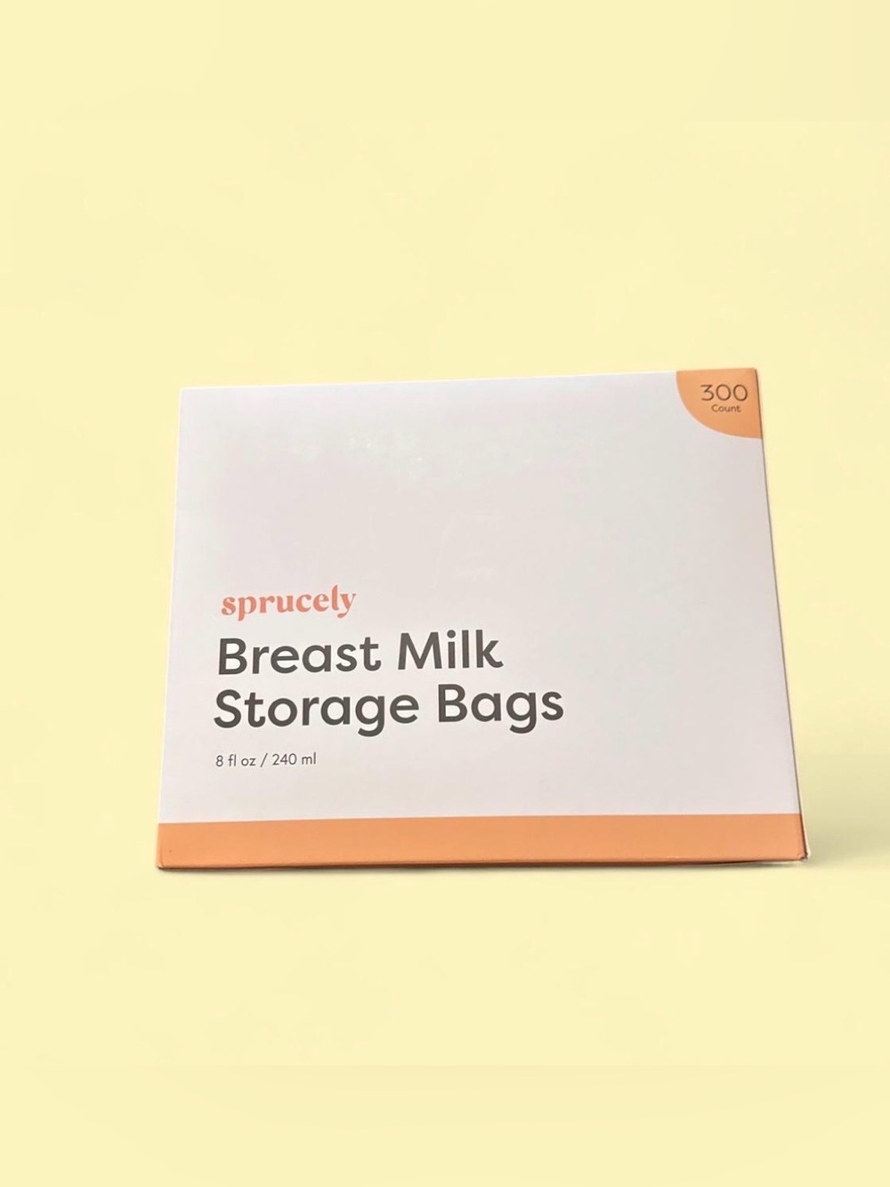 Sprucely Breast Milk Storage Bags - Peach/White